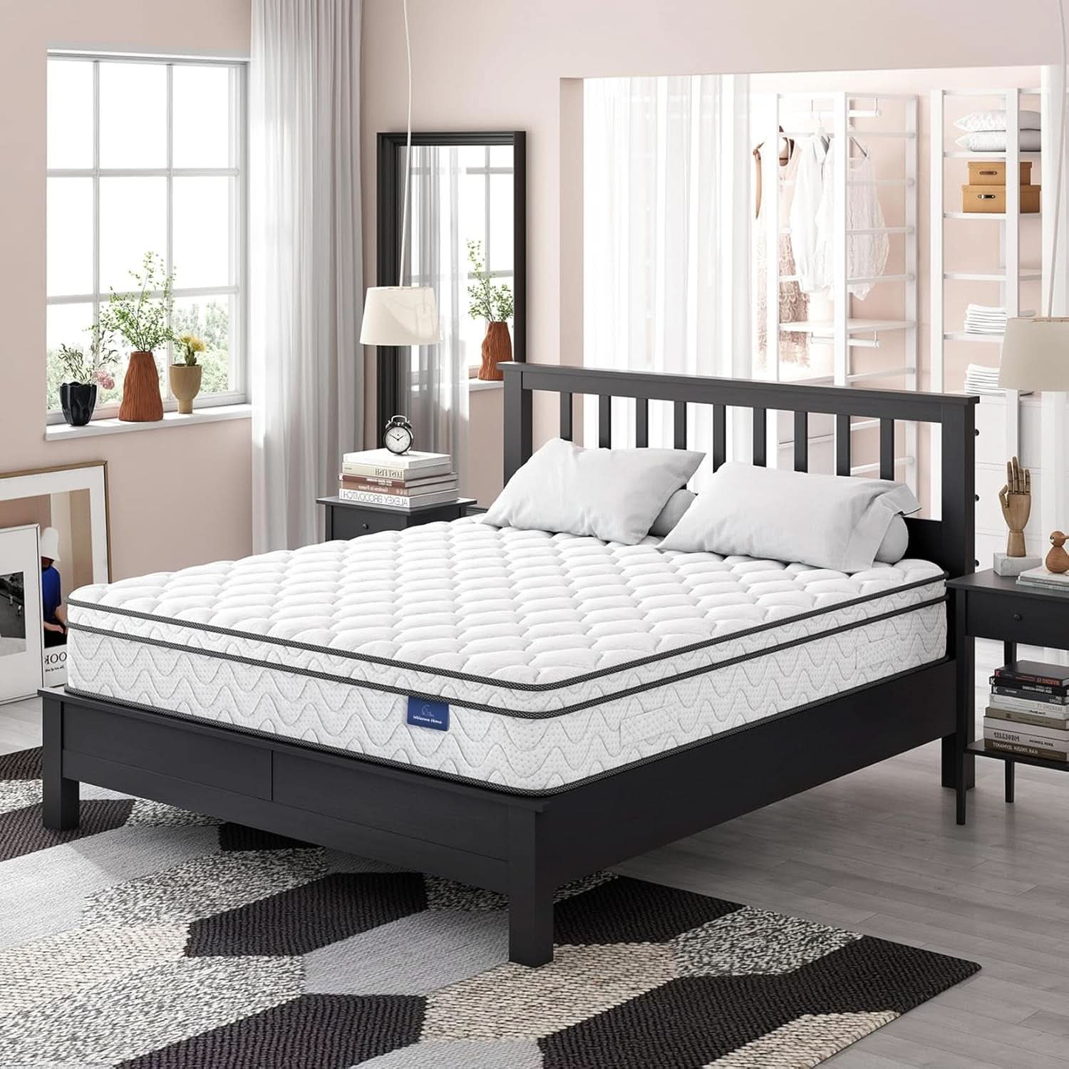 Twin Size Mattress 12Inch Fiberglass Free Memory Foam Hybrid