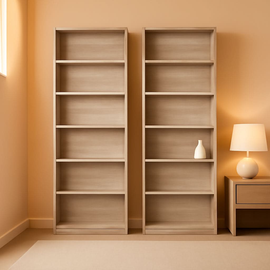 Two Pack 70 Inch Floorstanding Bookcase With Six Tiers