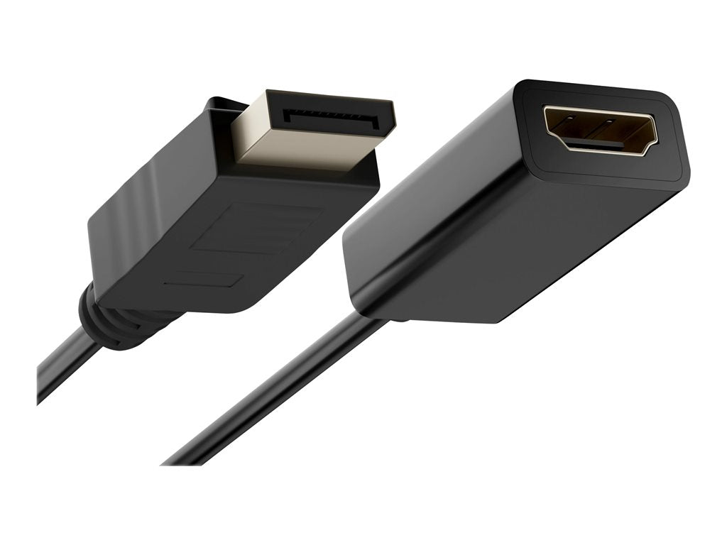 UNC Group - Adapter - DisplayPort male latched to HDMI female - black - 4K support, passive, 2K support DPHDMI-ADPT-4K-PASS