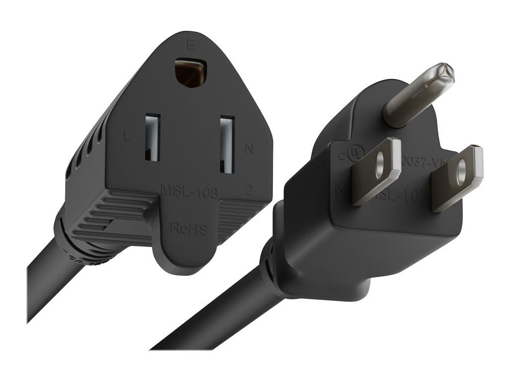 UNC Group - Power cable - NEMA 5-15P to power NEMA 5-15R - 125 V - 13 A - 2 ft - black PWCD-515P515R-13A-02F-BLK
