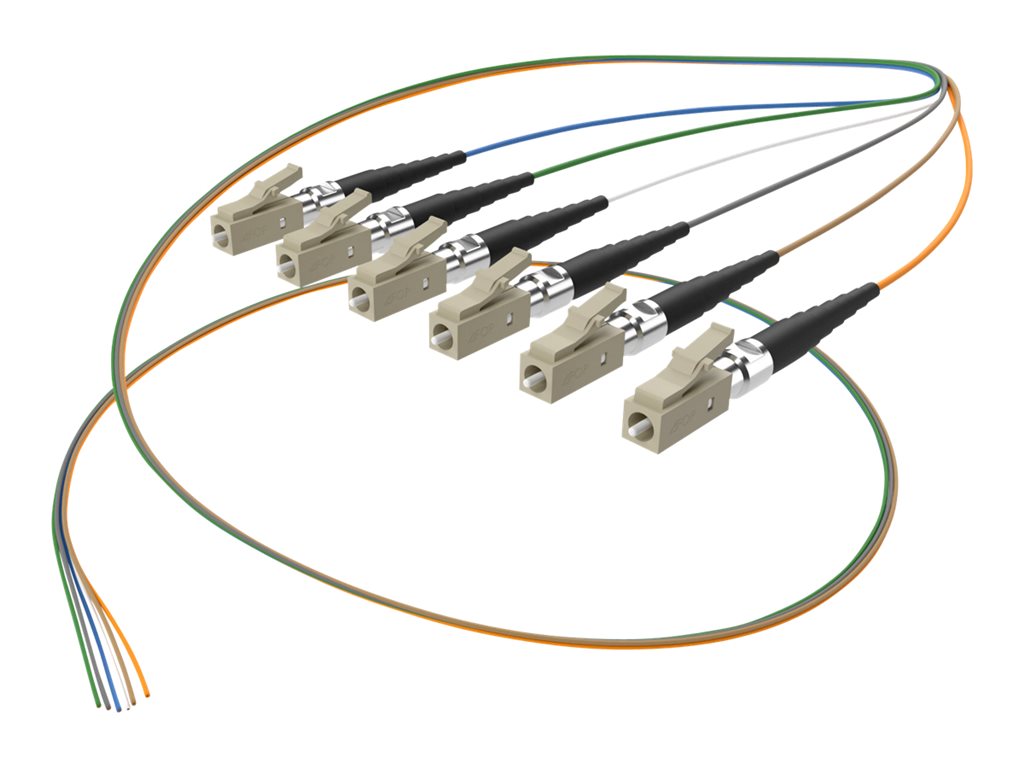 UNC Group SpeedaLite - Pigtail - LC multi-mode (M) - 2 m - fiber optic - 50 / 125 micron - OM3 - riser FJ5GLCX-02M-6FR-900