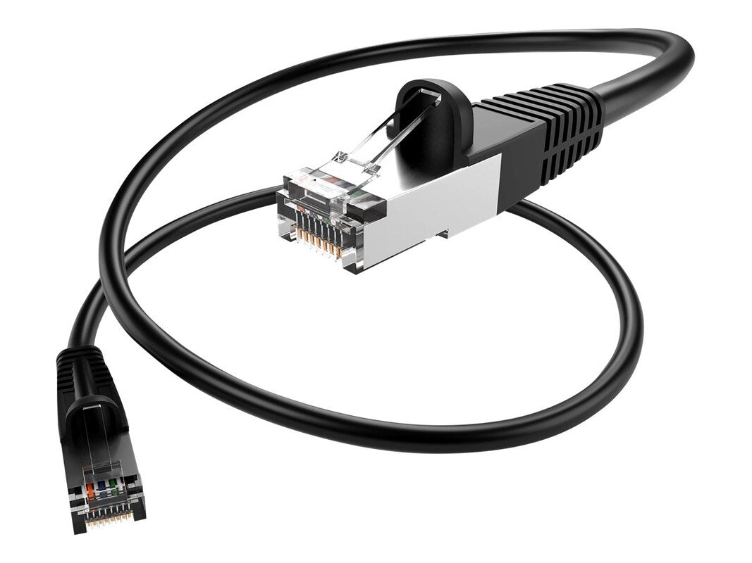 Unirise Cat.5e Patch Network Cable PC5E-02F-BLK-SH-S