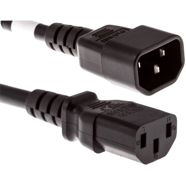 Unirise Power Cord C13-C14, 14AWG, 15amp, 250V, SJT Jacket, Black 6ft PWCD-C13C14-15A-06F-BLK