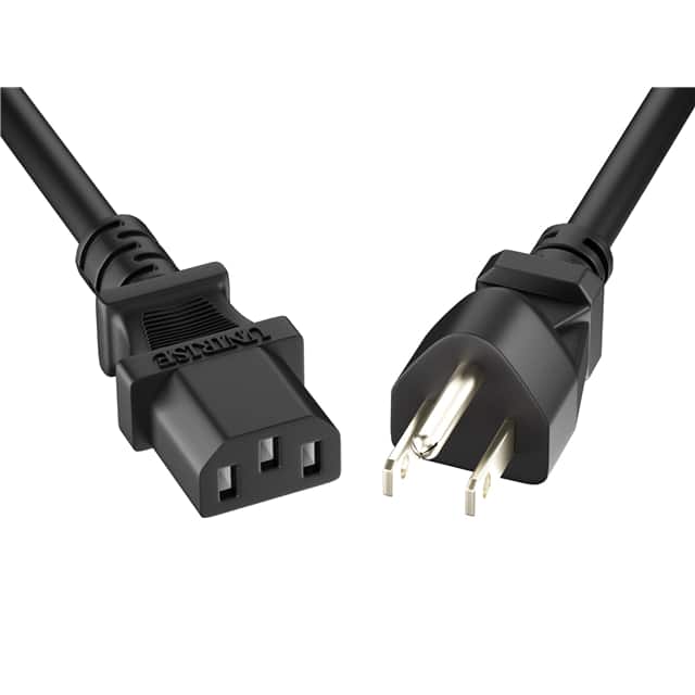 Unirise Standard Power Cord PWCD-515PC13-13A-15F-BLK