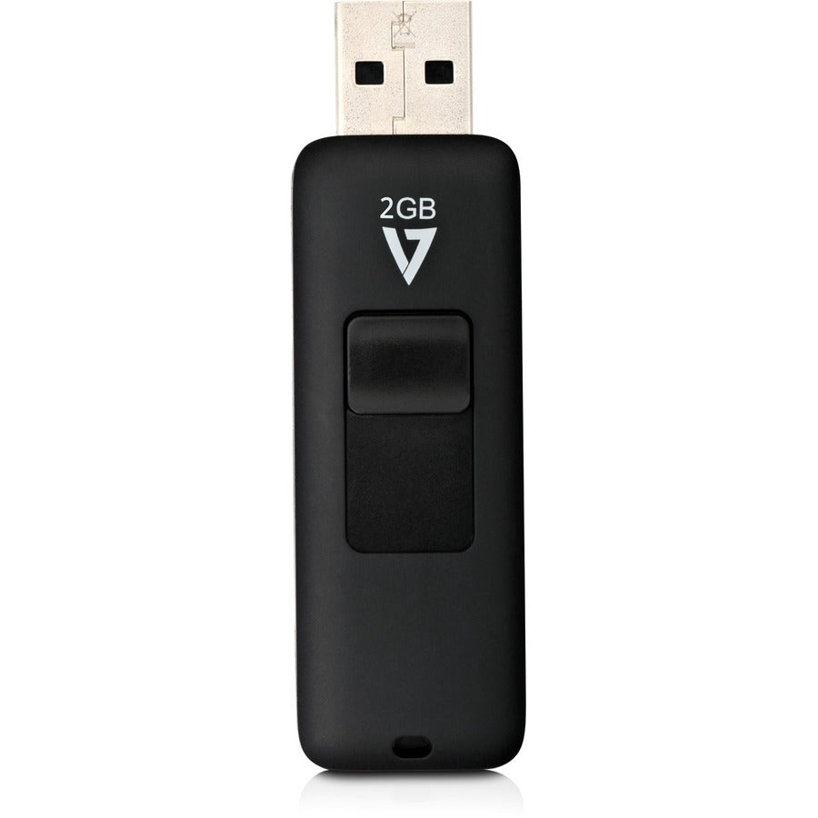 V7 2GB USB 2.0 Flash Drive - With Retractable USB connector VF22GAR-3N