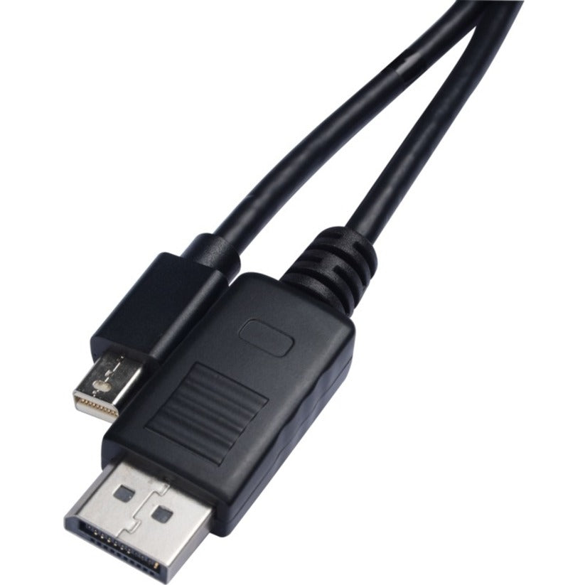 V7 Black Video Cable Mini DisplayPort Male to DisplayPort Male 1m 3.3ft V7MDP2DP-01M-BLK-1E