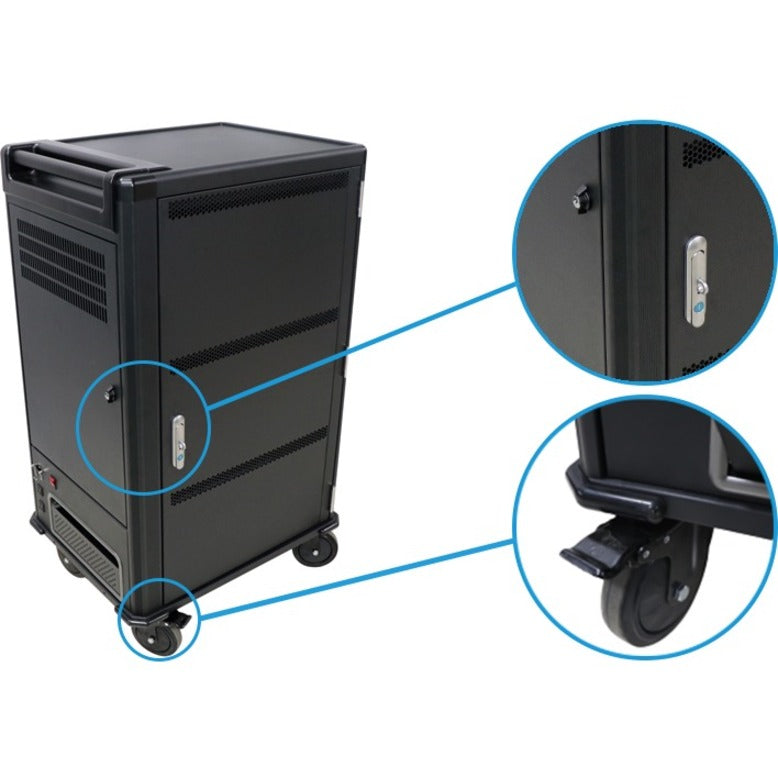 V7 Charge Carts - 36 Devices USB-C PD Prewired US Power CHGCT36USBCPD-1N