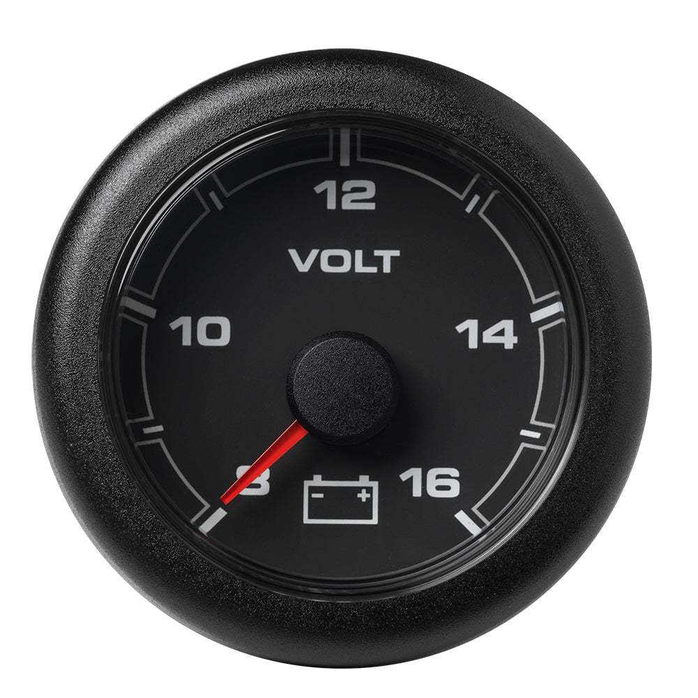 Veratron 52MM (2-1/16") OceanLink Battery Voltage Gauge - 8 to 16 V - Black Dial &