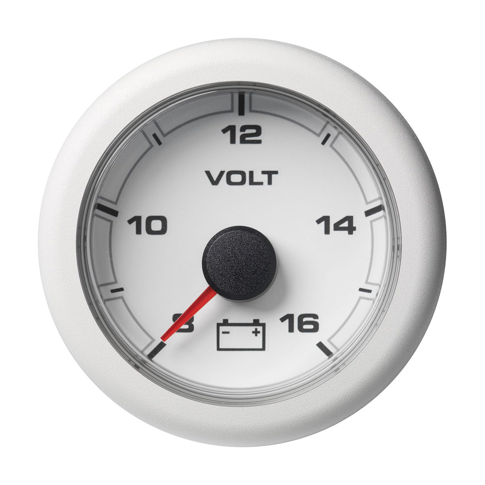 Veratron 52MM (2-1/16") OceanLink Battery Voltage Gauge - 8 to 16V - White Dial &
