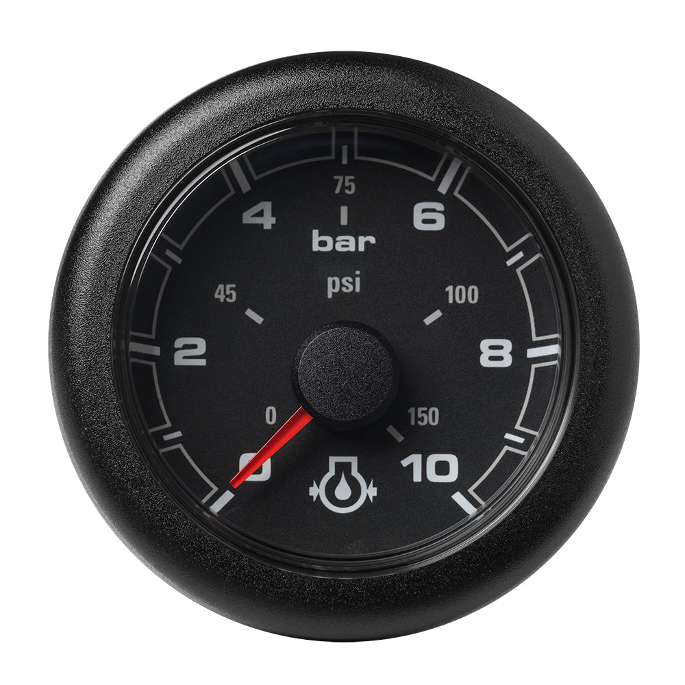 Veratron 52MM (2-1/16") OceanLink Engine Oil Pressure Gauge -10 Bar/150 PSI - Black Dial