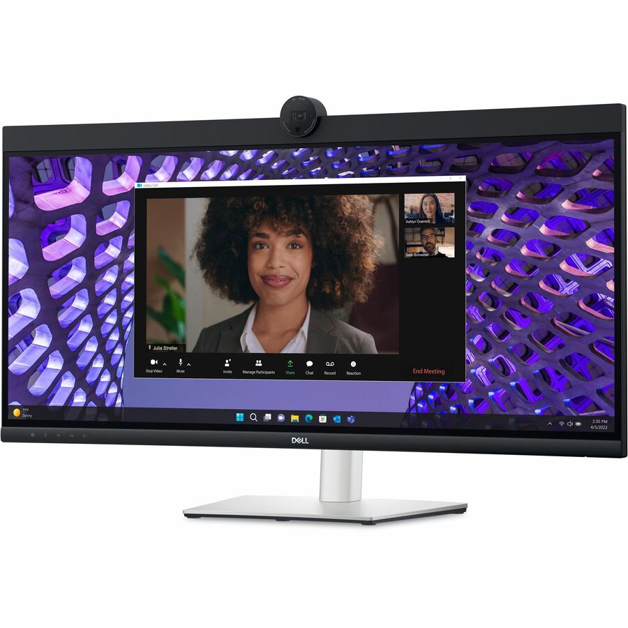 Video Conferencing Monitor with Built-in Webcam - 34 Inch Curved Business Display | Dell DELL-P3424WEB
