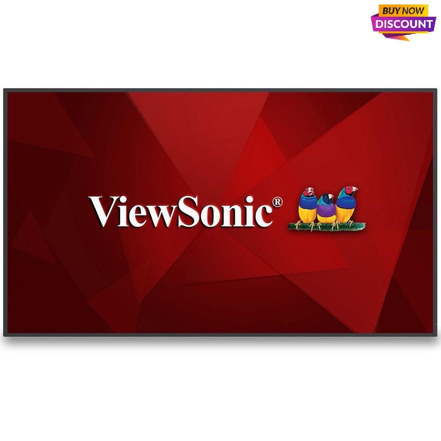 ViewSonic CDE5530 55" 4K UHD Wireless Presentation Display 24/7 Commercial Display with Portrait Landscape, HDMI, USB, USB C, Wifi/BT Slot, RJ45 and RS232