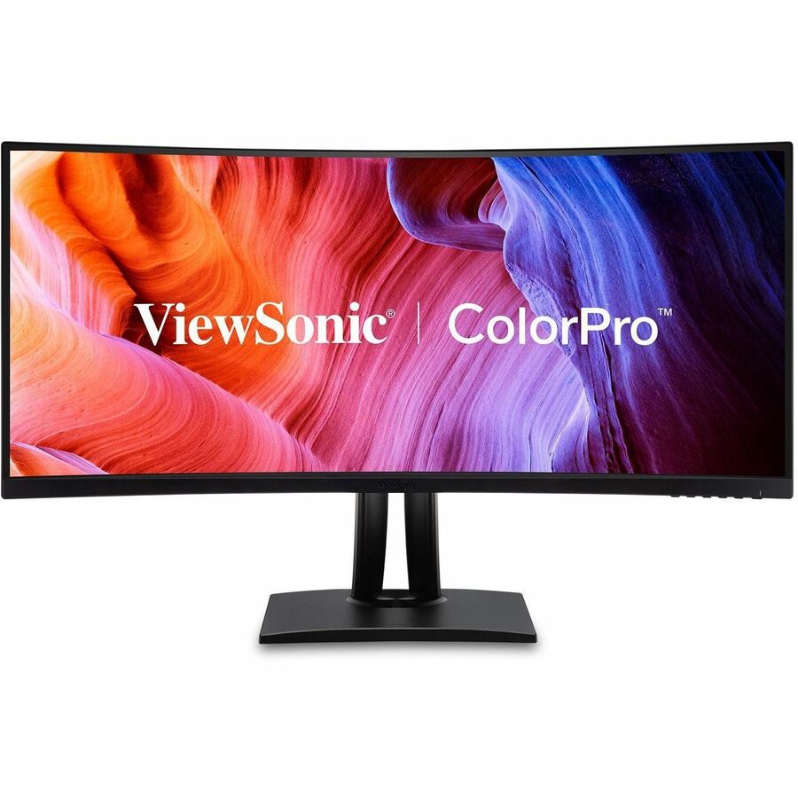 ViewSonic ColorPro VP3456A 34" Class UW-QHD Curved Screen LED Monitor - 21:9 - Black -