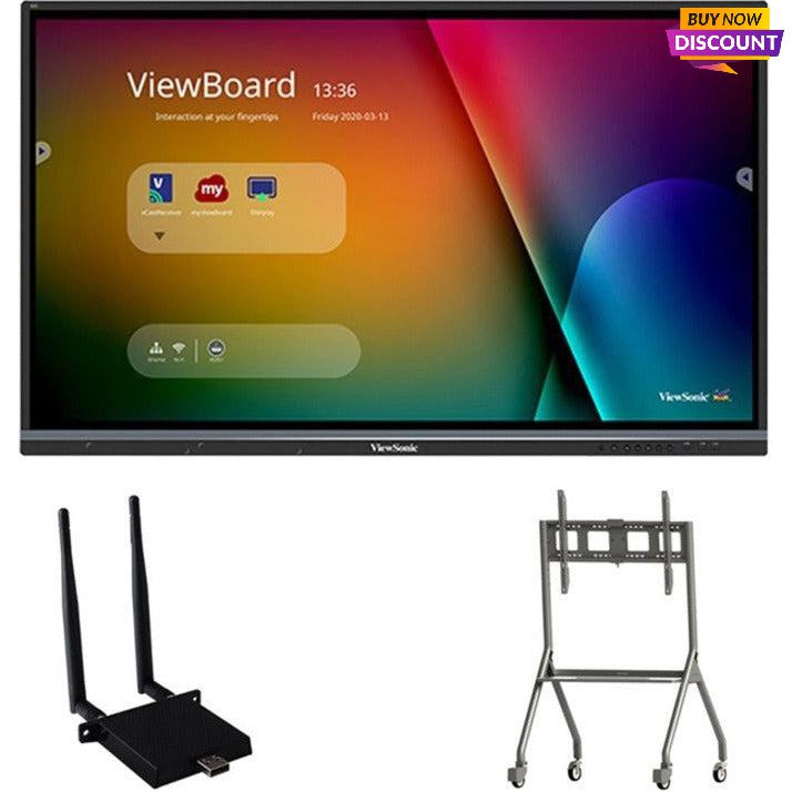 ViewSonic IFP7550-C4 - 75" ViewBoard Interactive Flat Panel Bundle with Chromebox