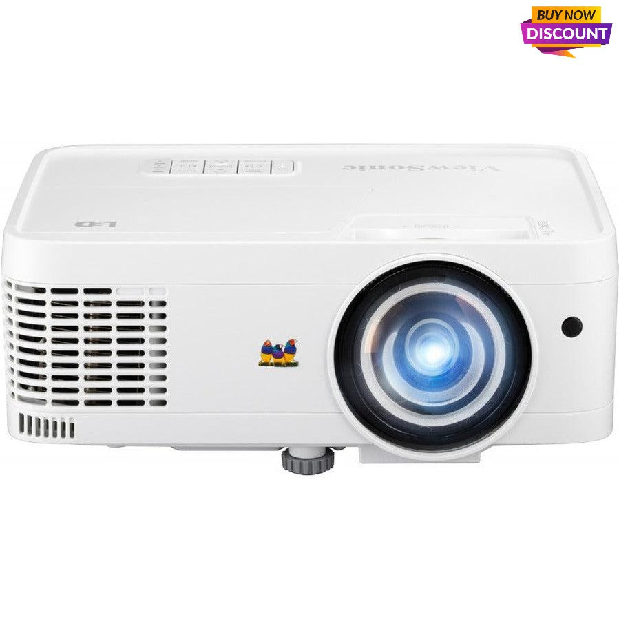 ViewSonic LS560WH Short Throw DLP Projector - 16:10 - Ceiling Mountable, Wall Mountable, Floor Mountable - White
