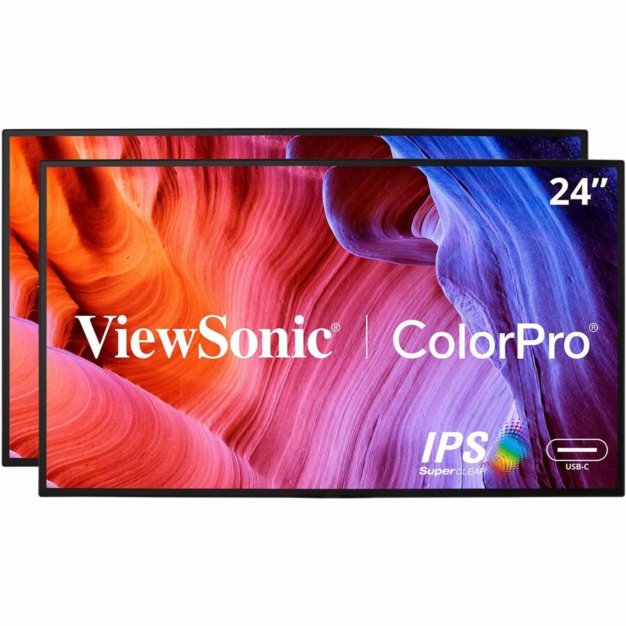 ViewSonic VP2468A_H2 24-Inch Premium Dual Pack Head-Only IPS 1080p Monitor with Advanced