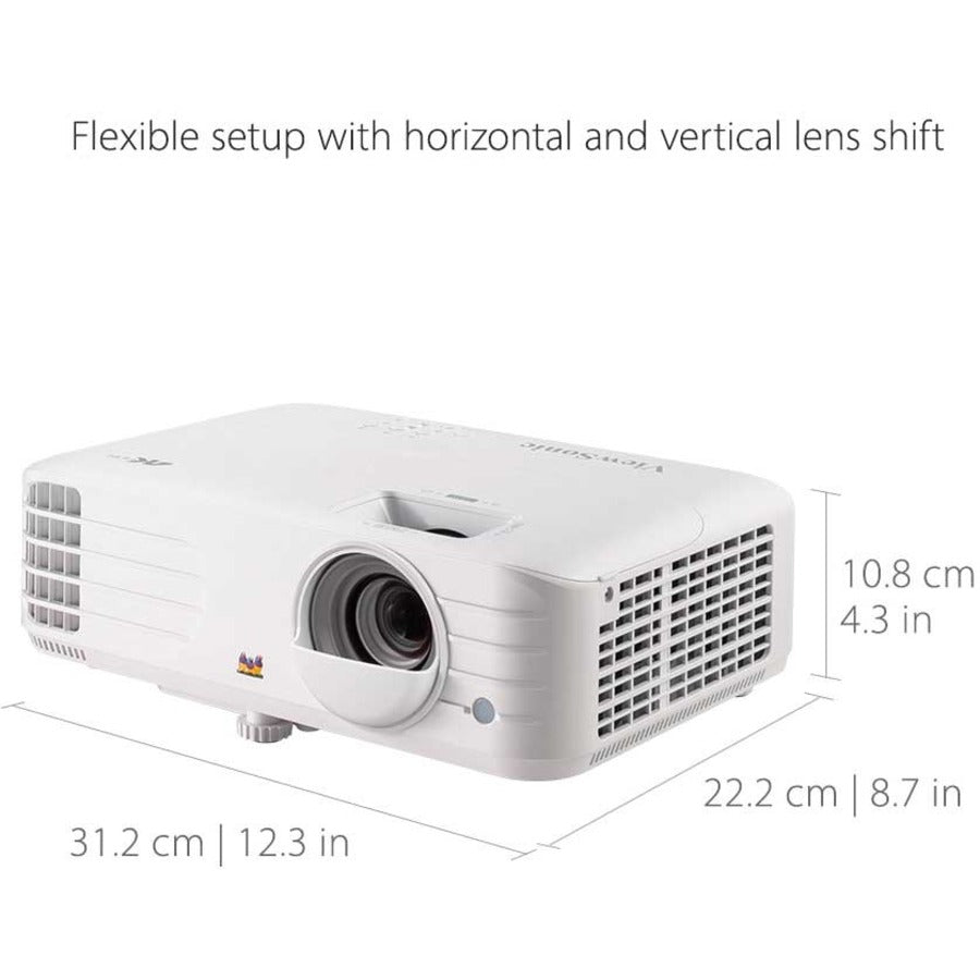 Viewsonic M2E Data Projector Short Throw Projector 1000 Ansi Lumens Led 1080P (1920X1080) 3D Grey, White