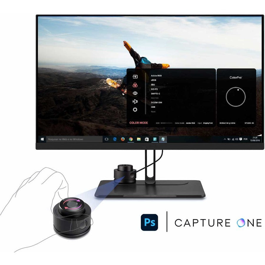 Viewsonic Vp2776 27" Colorpro 1440P Ips Nano Color Monitor With 165Hz, G-Sync Compatible, Colorpro Wheel And 90W Powered Usb C