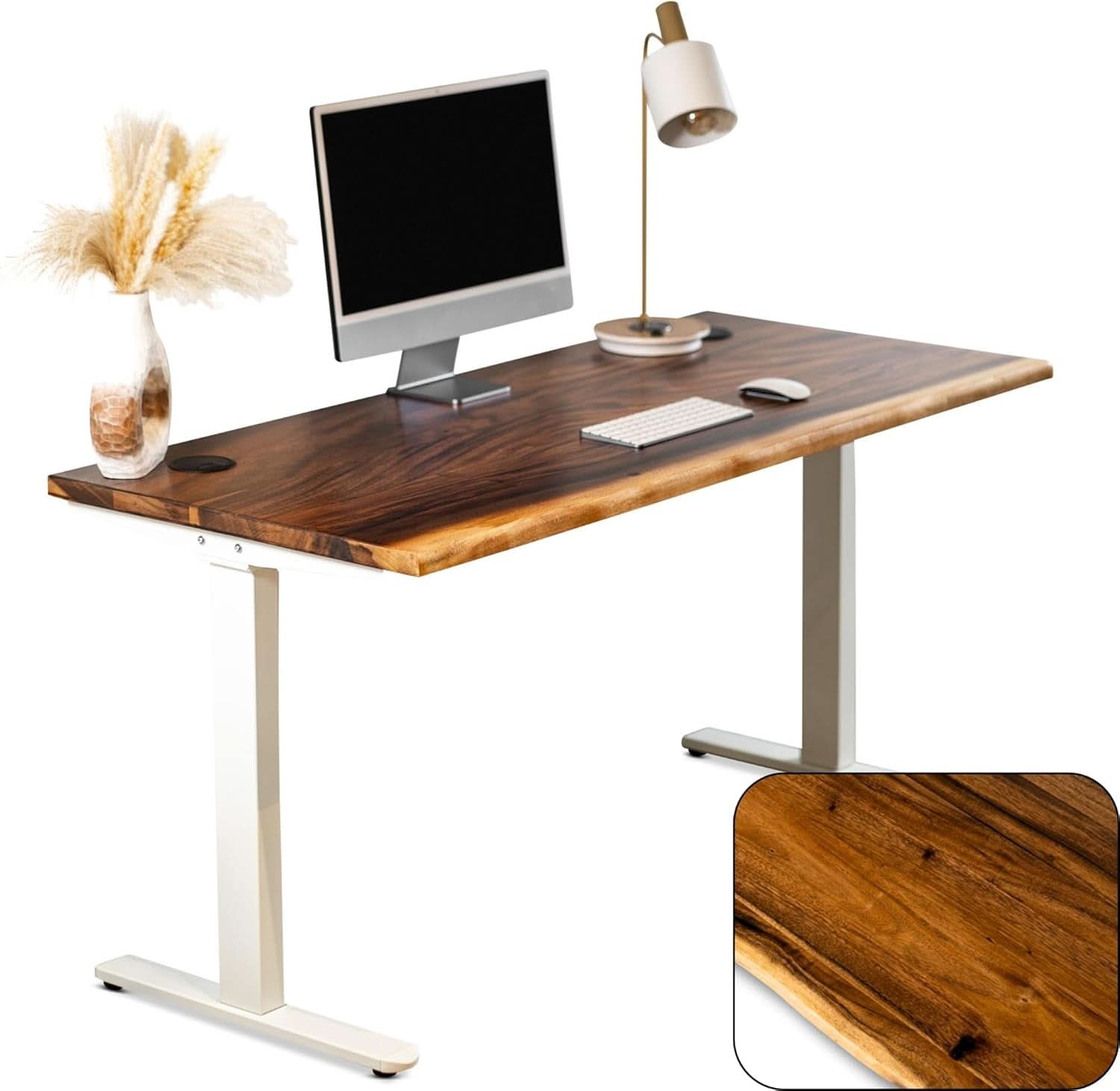 Exciting Solid Wood Adjustable Height Desk Pictures