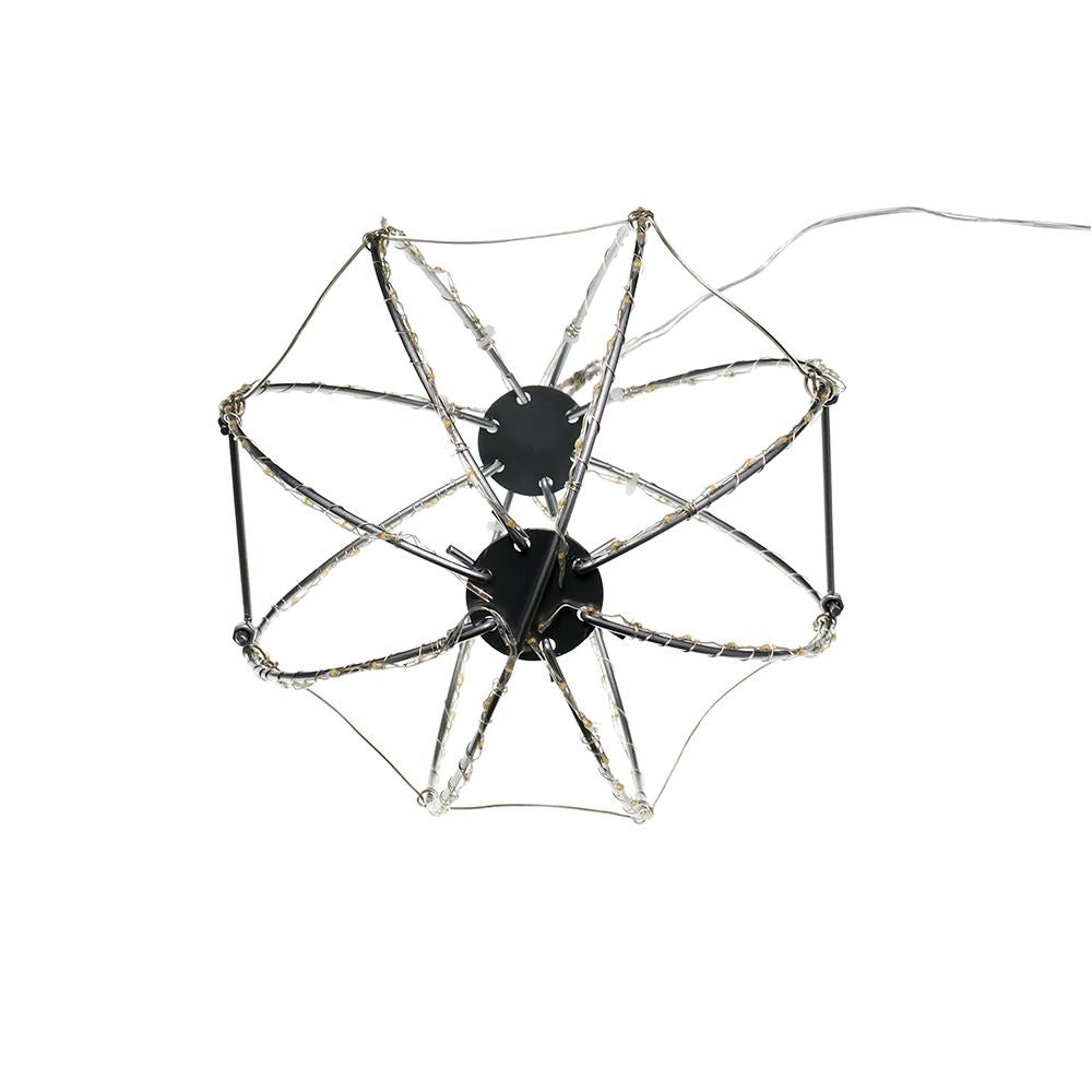 Warm White LED Foldable Metal Sphere - 8 Inch