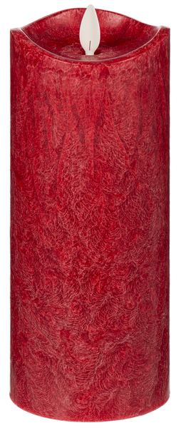 Wax LED Pillar Candle - Red - 3x8