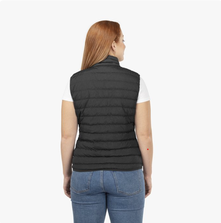 Women’s Packable Puffer Vest – Lightweight Warmth with Custom Embroidery Flair