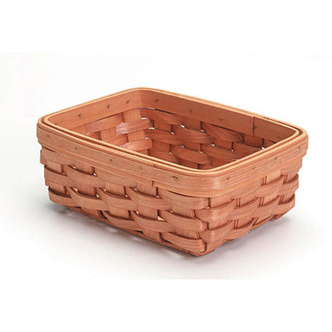 Wood Country Tray Basket, 8 x 6 x 3 inches