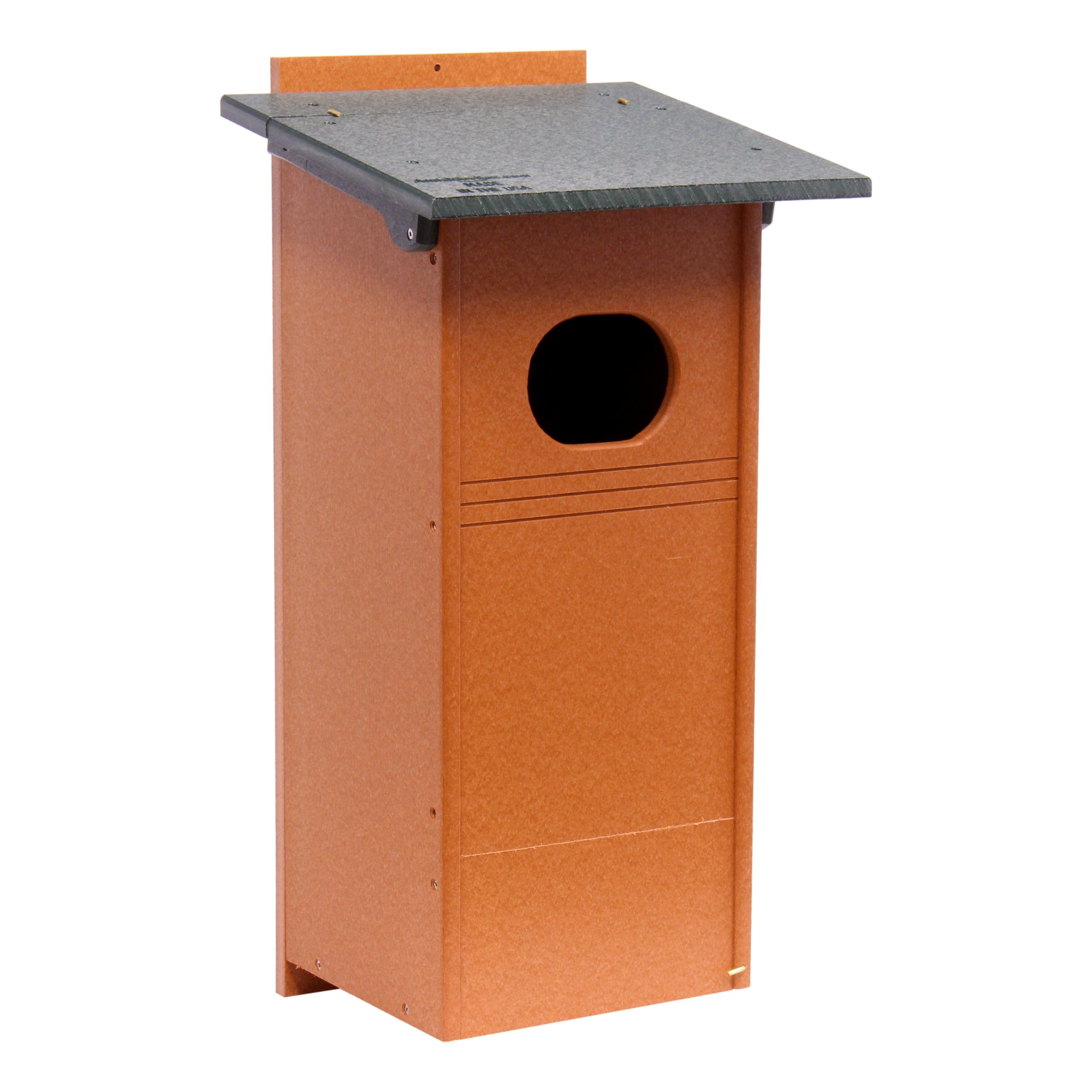 Wood Duck Bird House, Made with Durable Poly Lumber, Post-Mount Design