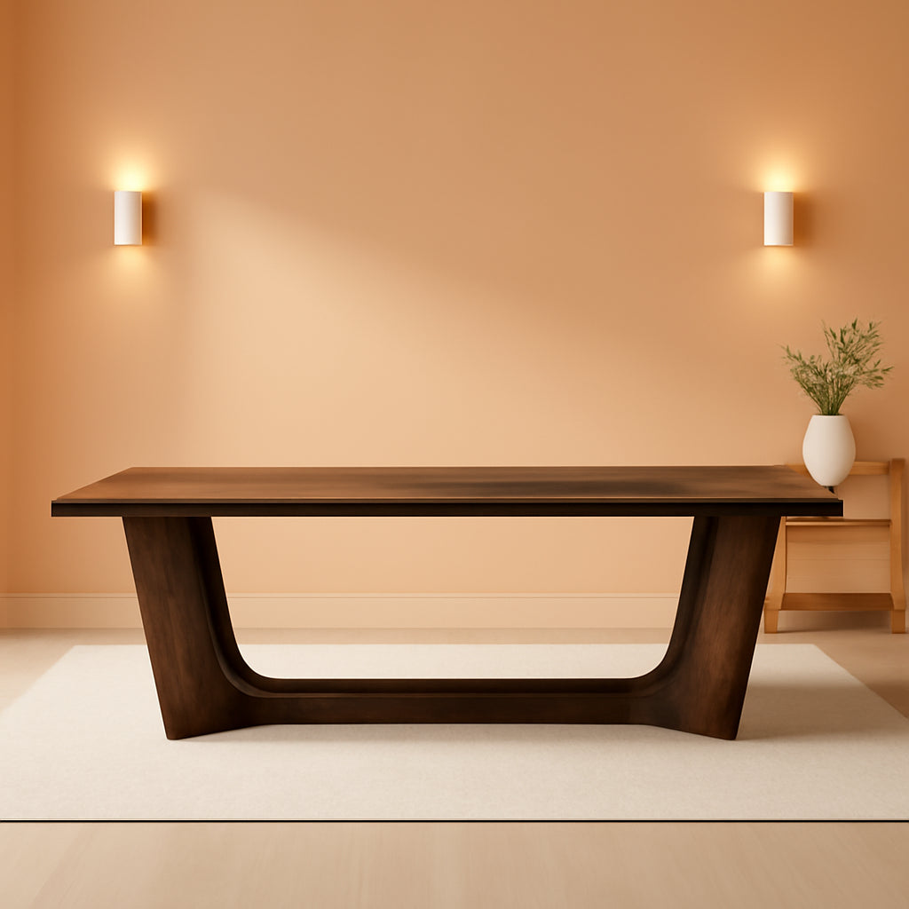 Wood Rectangular Dining Table 70 Inch For Six To Eight