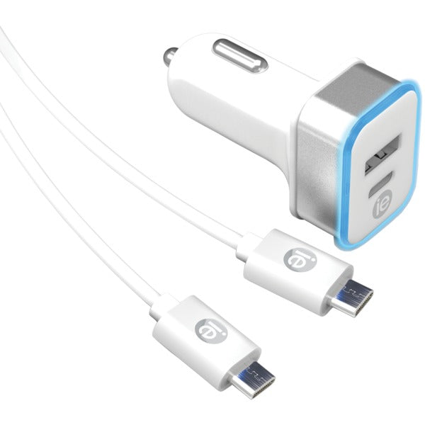iEssentials IEN-PCC-31A1C 3.4-Amp USB and USB-C Car Charger with Charge and Sync