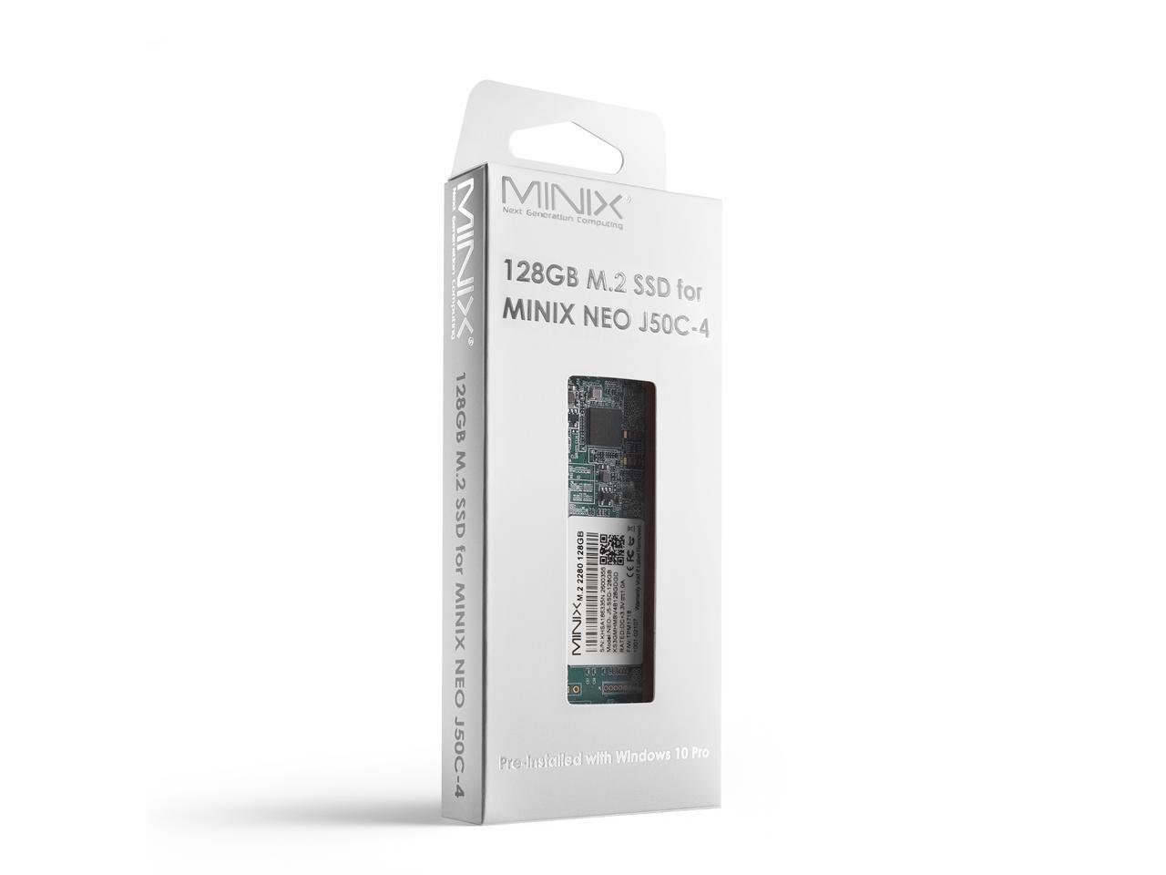 128Gb M.2 Ssd For Minix Neo J50C-4 Pre-Installed With Windows 10 Pro