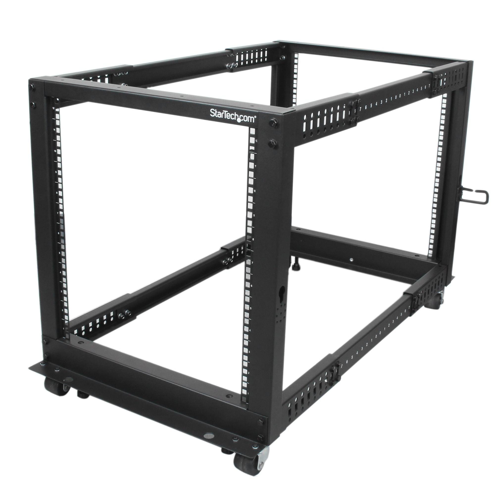 12U Server Rack - Adjustable Depth Open Frame Cabinet | StarTech.com 4POSTRACK12U