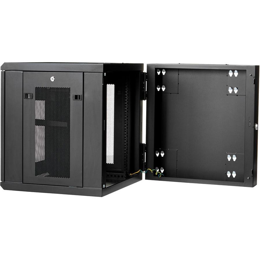 12U Wall Mount Network Cabinet - 4-Post Hinged Enclosure | StarTech.com RK1224WALHM