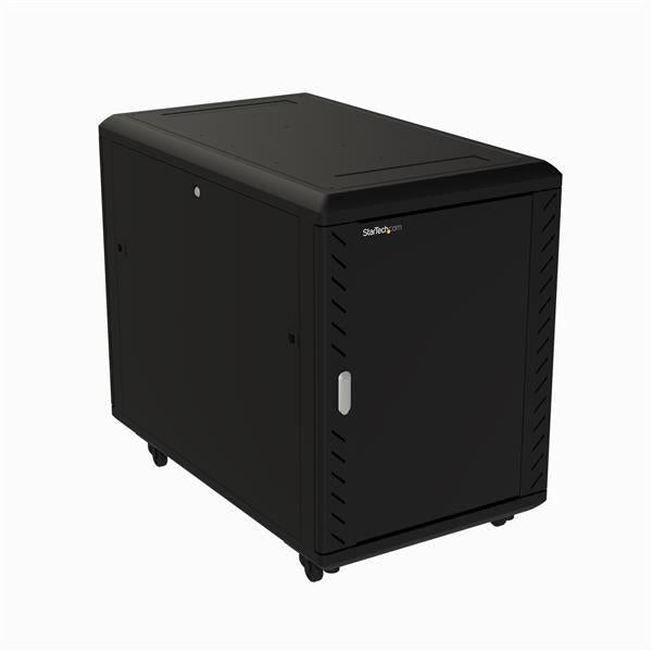 15U Server Rack Cabinet - Adjustable Depth 4-Post Enclosure | StarTech.com RK1536BKF