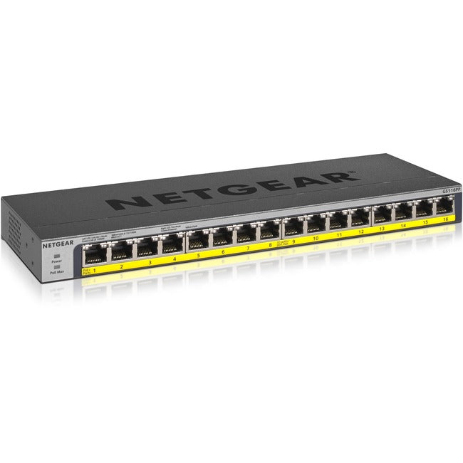 16Port Poe/Poe+ Gigabit Enet,Unmanaged Switch 183Watt Power