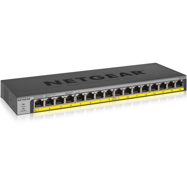 16Port Poe/Poe+ Gigabit Enet,Unmanaged Switch 76Watt Power