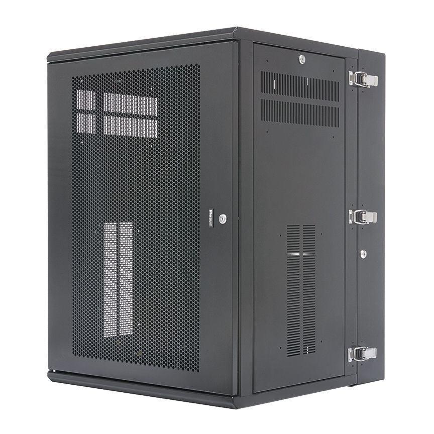 18U Wall Mount Rack Cabinet - Network Equipment Steel Cabinet with Perforated Door | Panduit PZWMC18P