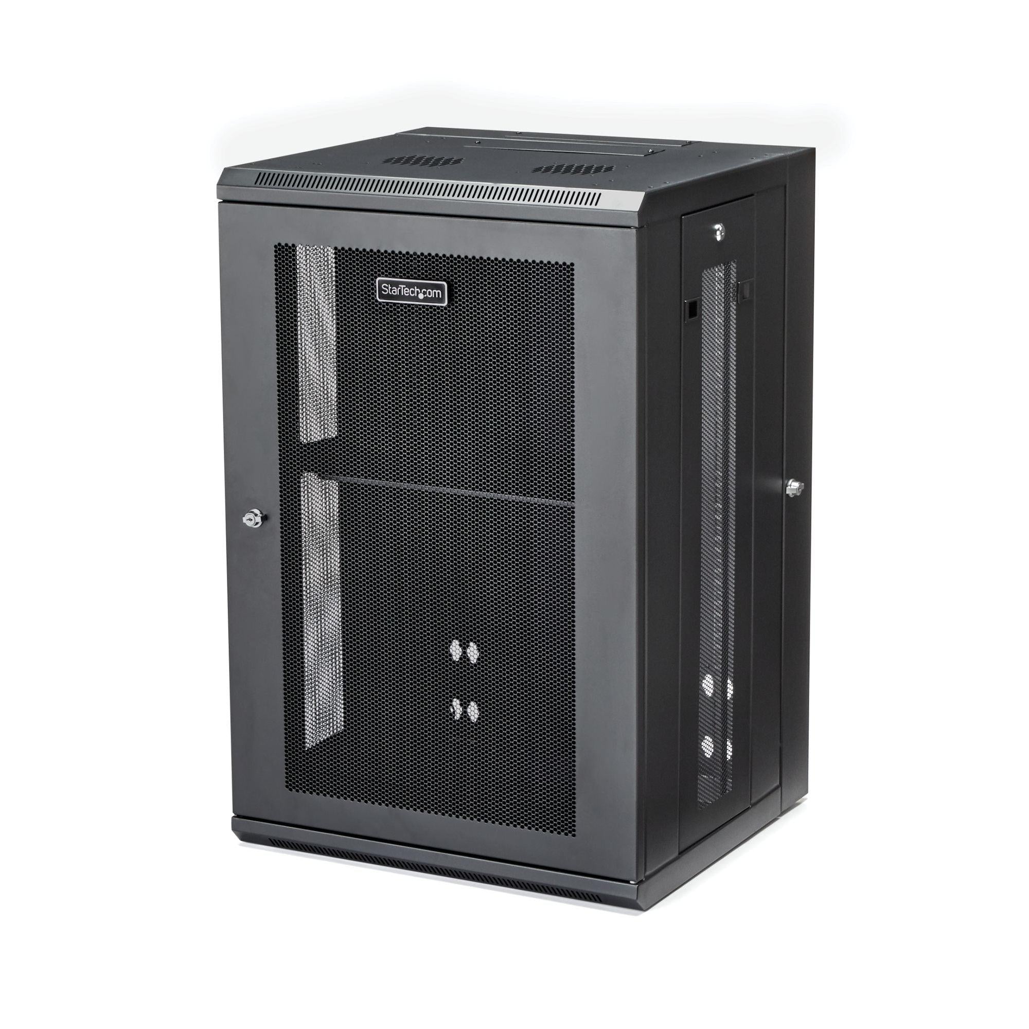 18U Wall Mount Server Rack - 4-Post Hinged Network Cabinet | StarTech.com RK1820WALHM