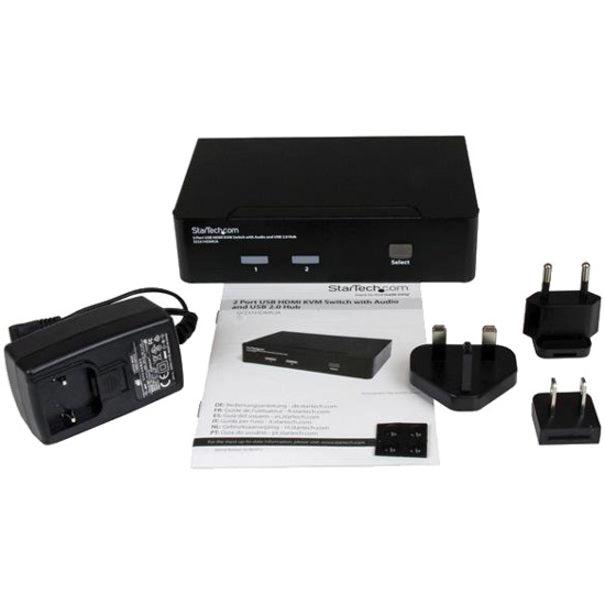 2 Port USB HDMI KVM Switch Audio Hub - Desktop Computer Control | StarTech.com SV231HDMIUA