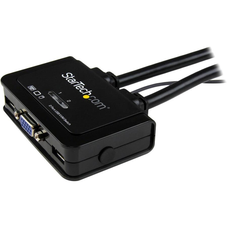 2-Port USB VGA KVM Switch - Desktop Computer Switching Solution | TecISoft SV211USB