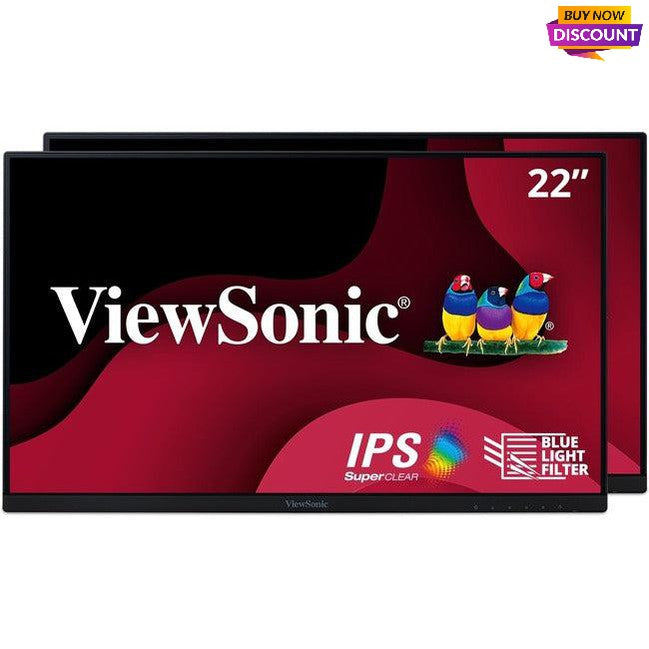 22 Inch IPS Monitors - Dual Head-Only Frameless Displays | TecISoft VA2256-MHD_H2