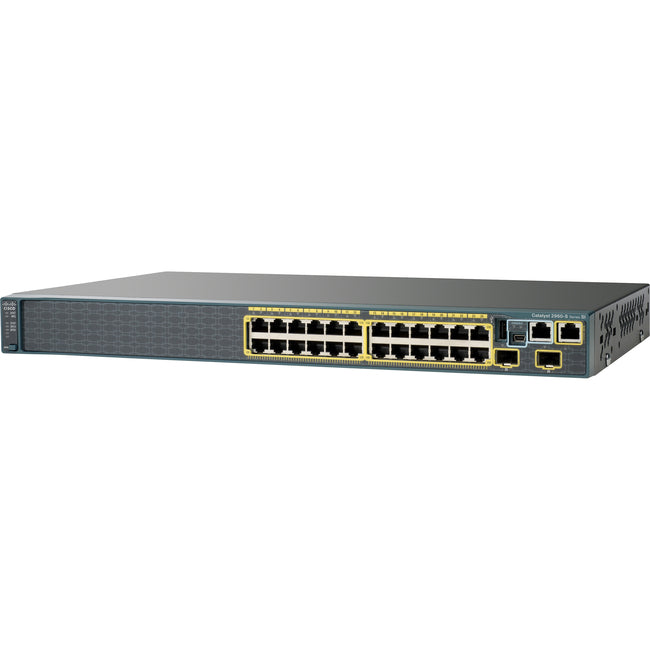 24 Port PoE Switch - Cisco Catalyst 2960S Enterprise Ethernet Switch | Tecisoft WS-C2960S-24PDL-RF
