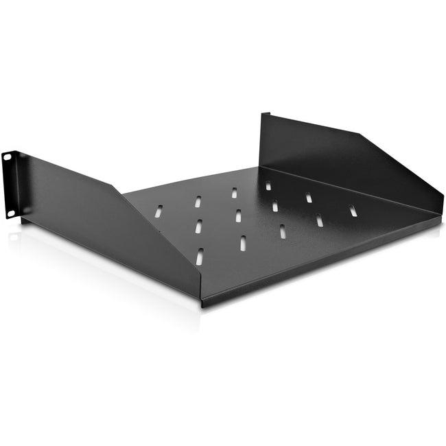 2U Rack Mount Shelf - Vented Server Equipment Storage | TechSoft RMSH2UV-1N