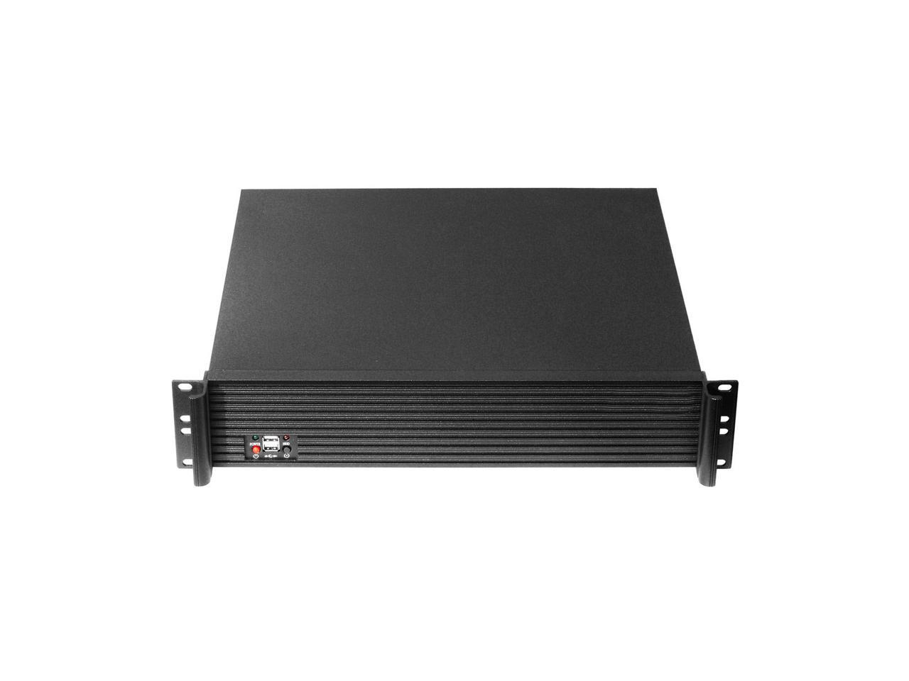 2U Server Chassis, Standard 19-Inch Rack-Mounted Server Chassis, Front Panel, Mounting Ears And
