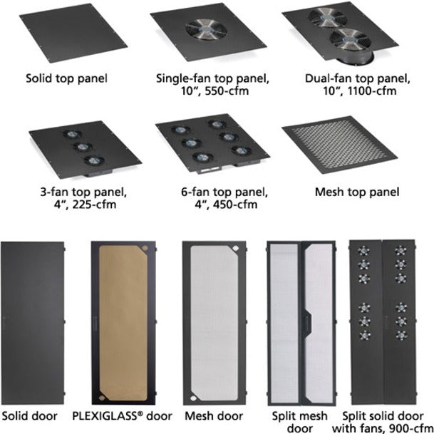 38U Server Cabinet - Elite Data Center Rack 72" x 30" | Black Box EC38U3032SPMS3NK
