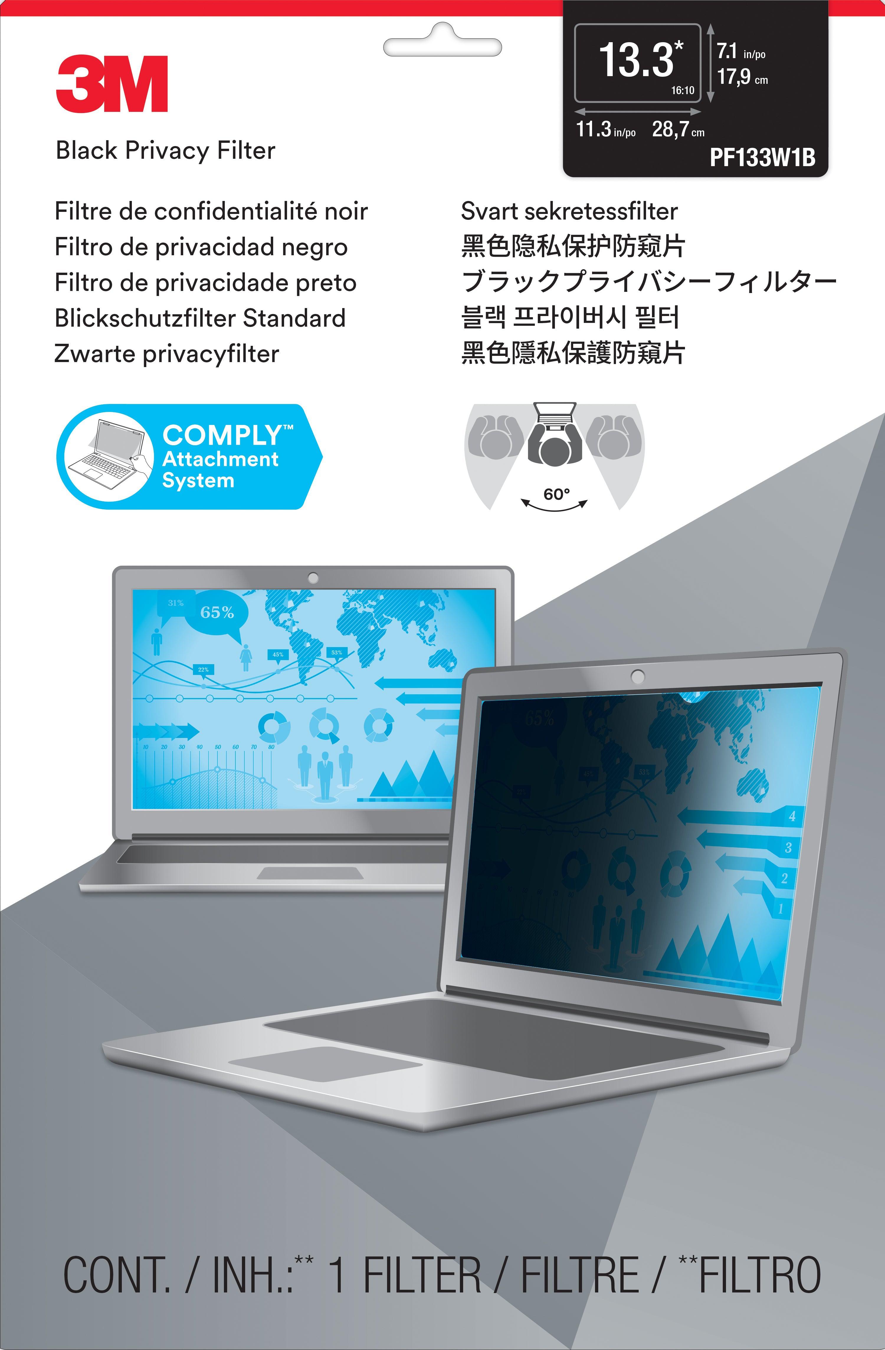 3M Pf133W1B Frameless Display Privacy Filter 33.8 Cm (13.3")