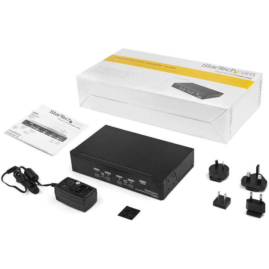 4 Port DisplayPort KVM Switch - 4K 60Hz Multi Computer Control | StarTech SV431DPUA2