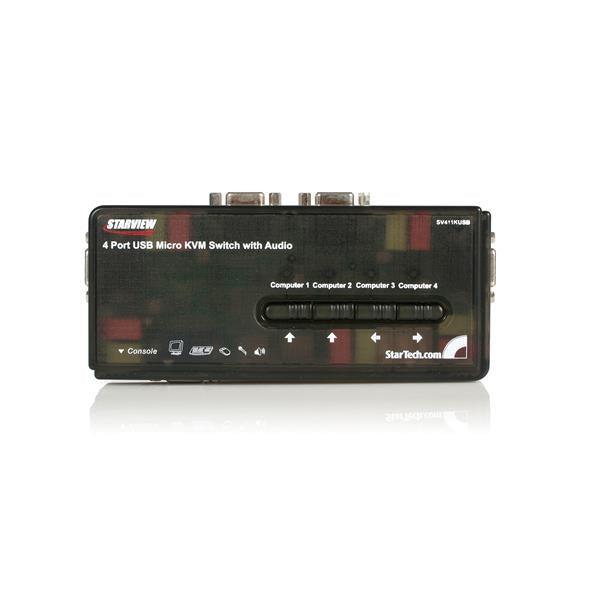4 Port USB KVM Switch with Cables - Professional Computer Control Solution | StarTech.com SV411KUSB