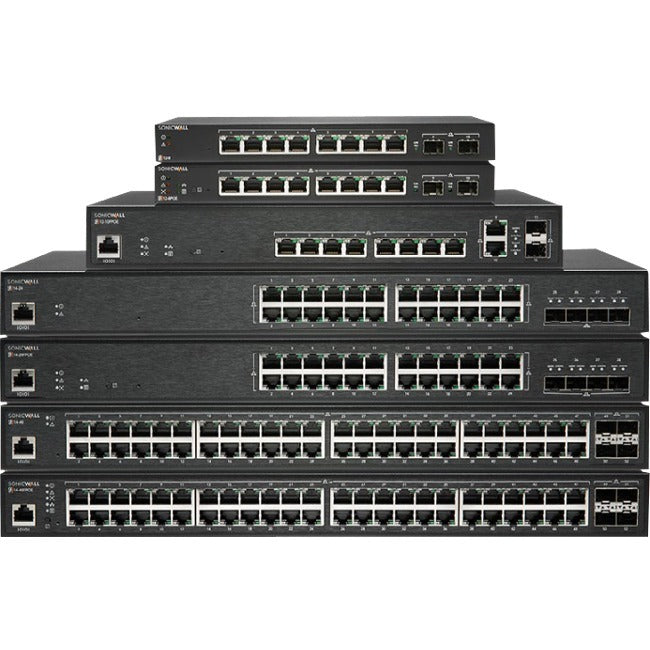 48 Port PoE Switch - SonicWall SWS14-48FPoE Managed Gigabit | Wireless Management 02-SSC-8383