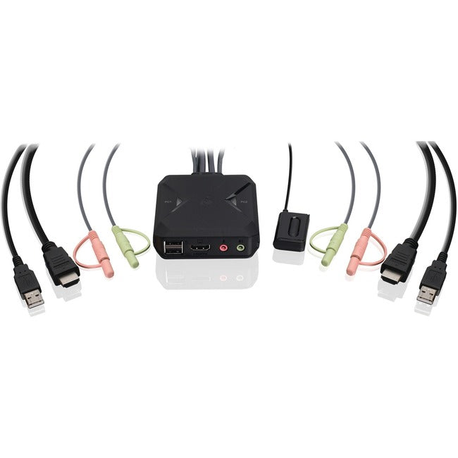 4K HDMI KVM Switch - 2-Port USB Audio Control Solution | TecSoft GCS92HU
